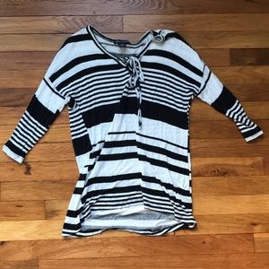 Black and White striped American Dream Shirt